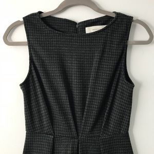 Black & Gray Houndstooth Sheath Dress